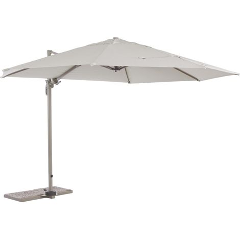 Parasol à bras en aluminium sable