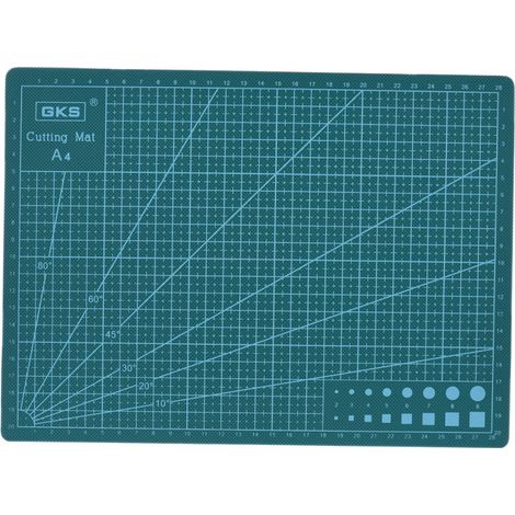 Tapis de découpe double face A4 en PVC vert, multifonctionnel et auto-cicatrisant, de haute qualité (22 cm × 30 cm × 0,3 cm). (1/4)