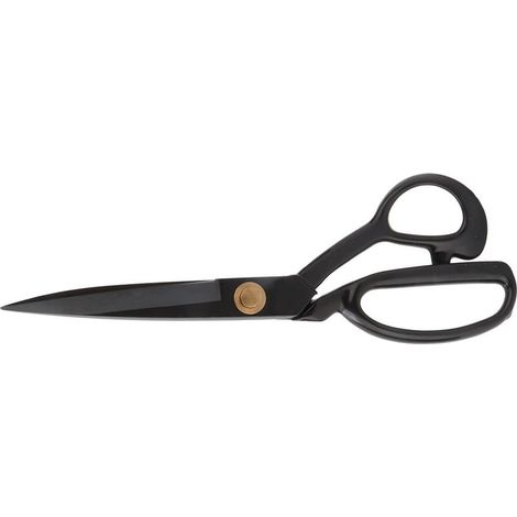 Hochwertige, schwarze Retro-Nähschere aus Stahl, 23 cm lang, für Leder und Stoff, Kurzwarenzubehör (1/5)