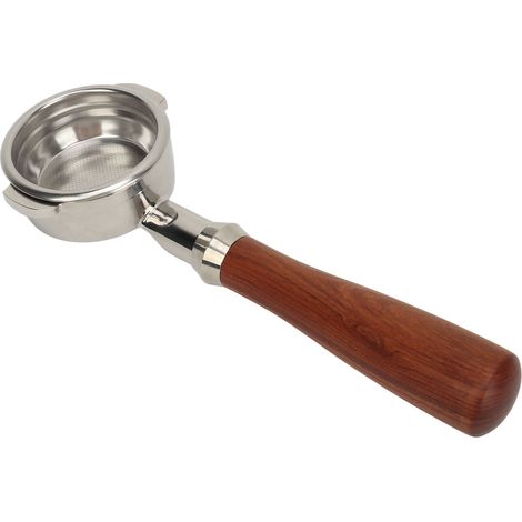 Porte-filtre sans fond de 58 mm avec poignée en bois massif pour cafetière Expobar E61 (1/5)