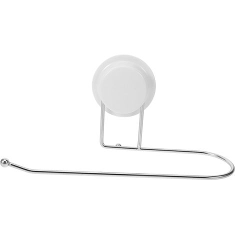 Porte-Rouleau de Papier Toilette Mural Adhésif Blanc Plastique Métal (1/5)