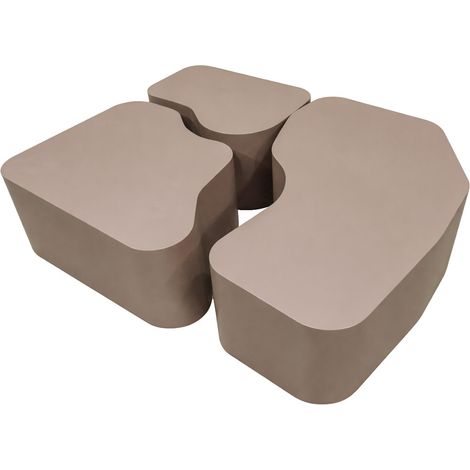 Lot de 3 Tables Basses "Nordland" 92cm Marron (1/2)