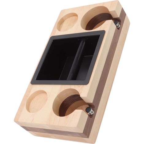 Schublade für Kaffeesatz aus Holz, Tamper und 58-mm-Siebträger, Espressoabfallbehälter Typ 4, Küchenaufbewahrung (1/5)