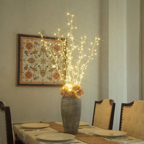 branches lumineuses avec LED - Éclairage blanc chaud - Guirlande lumineuse - Branches de saule - Décoration d'intérieur - Pour le salon, l'extérieur (1/5)