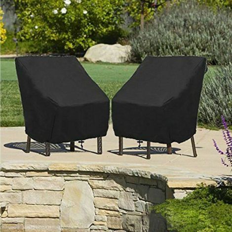 2pcs Housse Transat pour Chaise Longue de Jardin Imperméable Housses de Bains de Soleil Coupe-Vent (70x79x102cm) (1/5)