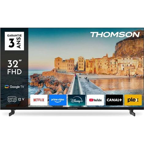 Thomson – Téléviseur LED 32 pouces Full HD – Smart TV avec 3 ports HDMI – Classe énergétique A – Taux de rafraîchissement 60Hz