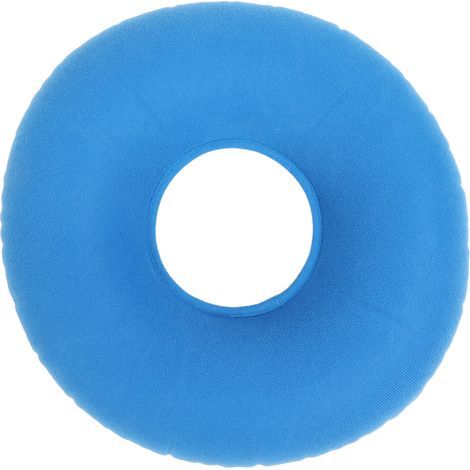 Coussin d'assise gonflable rond, anti-escarres, étanche, pour fauteuil roulant ou tabouret, bleu clair (1/5)