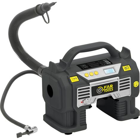 Fartools – Compresseur gonfleur 18V sans fil – Pression max 11 bar – Écran numérique – Compatible gamme X-FIT – Livré avec buses de gonflage - 1100KPA (1/5)