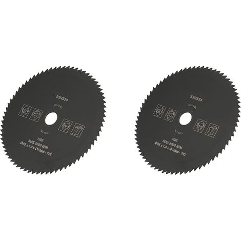 2 Pièces Lame de Scie Circulaire 85mm HSS 72 Dents, Disque de Scie pour Bois Métal PVC, Coupe Rapide et Précise pour Outils Rotatifs (1/5)