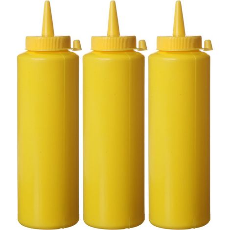HENDI Spenderflaschen, 3er Set, 0,35L, Transparent, 3 Stk., ⌀55x(H)205mm (1/4)