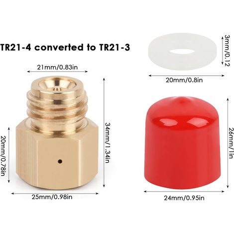 Adaptateur de Cylindre de CO2 TR21-4 vers TR21-3 Connecteur de Bouteille de Gaz de Soda en Laiton Réducteur de Pression de Dioxyde de Carbone