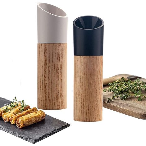 Salz- und Pfeffermühlen-Set, Pfeffermühle aus Holz, 2 Stück Pfeffermühlen aus Holz für den professionellen und privaten Küchengebrauch