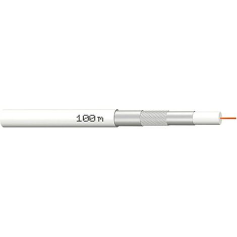 MegaSat 100189 Câble coaxial Diamètre extérieur: 7.0 mm blanc 100 m (1/2)