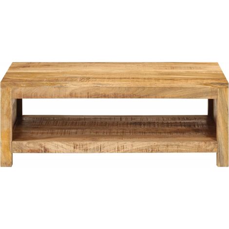 Table basse Table de salon Table de café 80x55x30 cm bois de manguier massif (1/5)