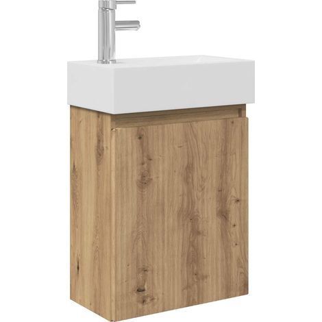 Bathroom Vanity Unit with Tap Artisan Oak 45.5 x 22.5 x 84 cm vidaXL (1/5)