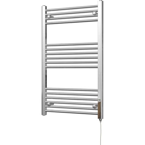 Zennor - Chrome Electric Towel Rail H1000mm x W600mm Straight 300w Standard (1/3)