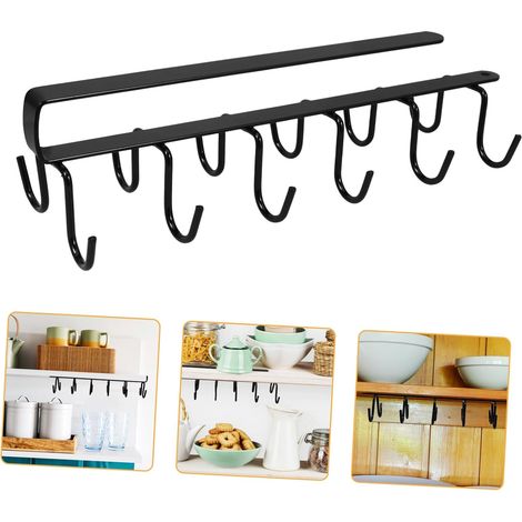 1 Crochet Support Tasse Cuisine Sans Perforation Organisateur Gain De Place Pour Placard (1/5)