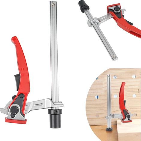 Pince à levier en acier à dégagement rapide, à une main, pour rail de guidage et MFT 160 mm (1/5)