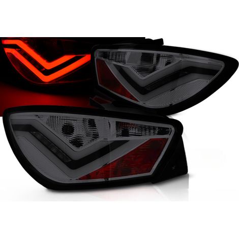 Paire de feux arriere Seat Ibiza 6J de 2008 a 2012 led Bar rouge fume