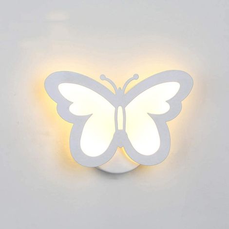 Lampada da parete moderna in acrilico, lampada da parete creativa a forma di farfalla, lampada da parete a LED, lampada da parete per interni, luce bianca calda, lampada da parete minimalista. (1/5)