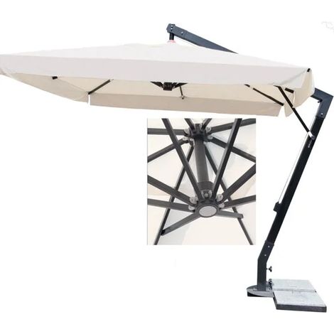 Parasol en aluminium et polyester latéral Profy 300x300 Vette 05821