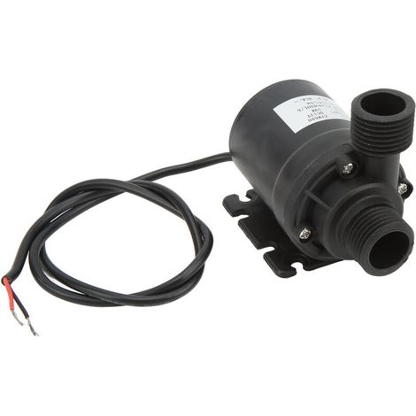 Pompe à eau sans balais CC 12 V, hauteur de refoulement de 5 m, étanche, silencieuse, submersible, pour fontaine, piscine et aquarium. (1/5)
