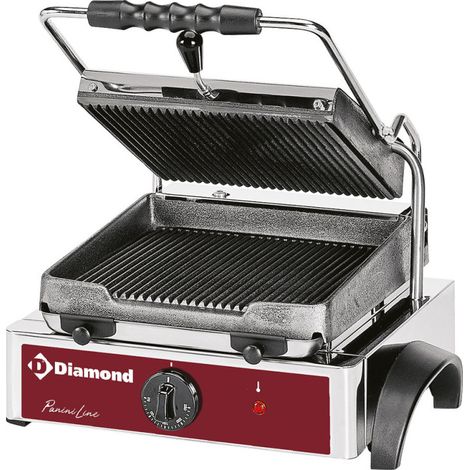 Grill panini élec - plaque rainurée - Diamond