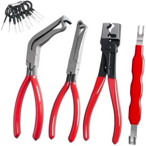 Ensemble de 4 pinces coupantes électriques + ensemble 8 extracteurs d'aiguilles, idéal pour les capteurs, bobines d'allumage et connecteurs d'injecteurs sous le capot - (1/5)