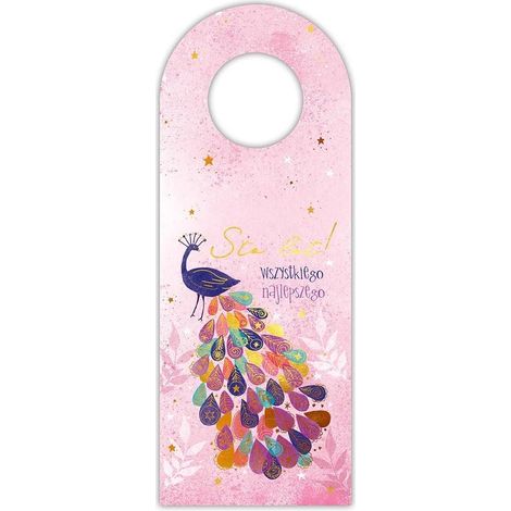 Flaschenanhänger - Pfau