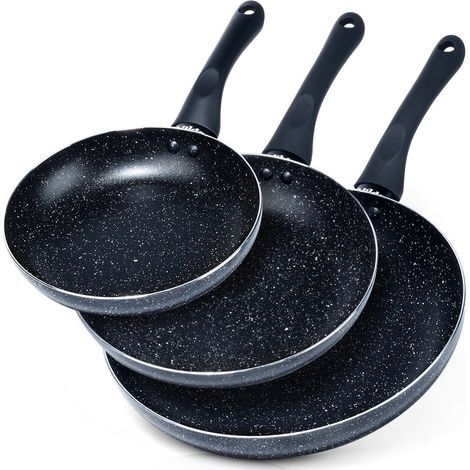 Juego de sartenes de granito black line 3 piezas 202428 cm (1/5)