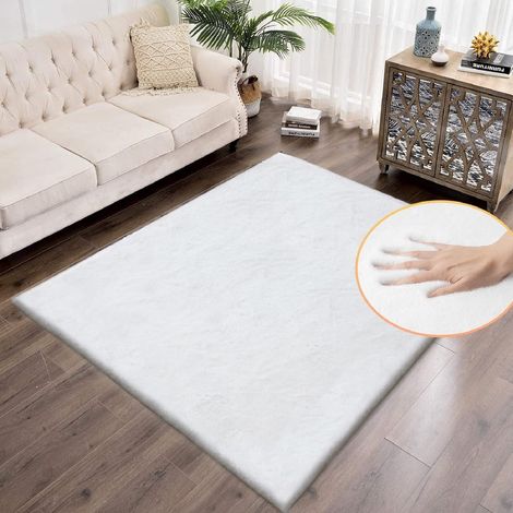 Teppich Fellteppich Kunstfell 150x240 150 x 240 cm (Rechteckig) Weiß (1/5)