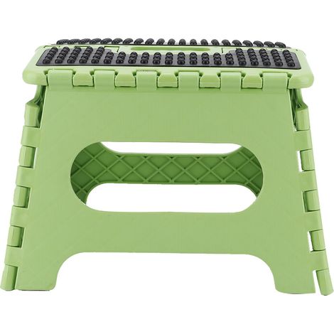 Tabouret Pliant En Plastique - Chaise Portable Légère - Résistant 300 Livres - Pour Intérieur Et Extérieur - Vert - 29x22x22cm (1/5)