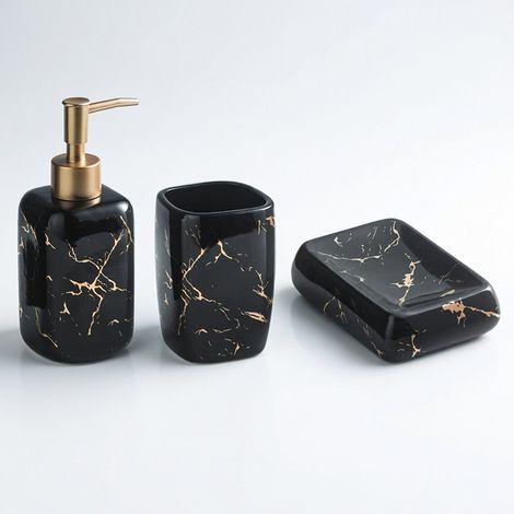 Kit de salle de bain 4 pièces noir