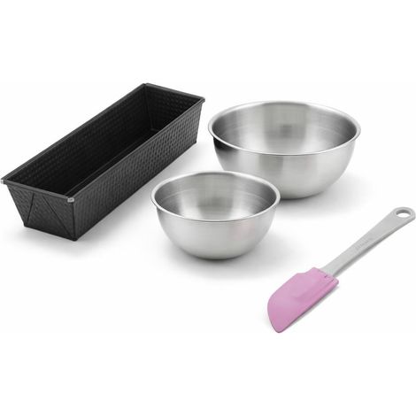 Set de 4 ustensiles de pâtisserie moule à gâteaux bols et spatule Black mettallic Black mettallic Zenker Black mettallic (1/5)