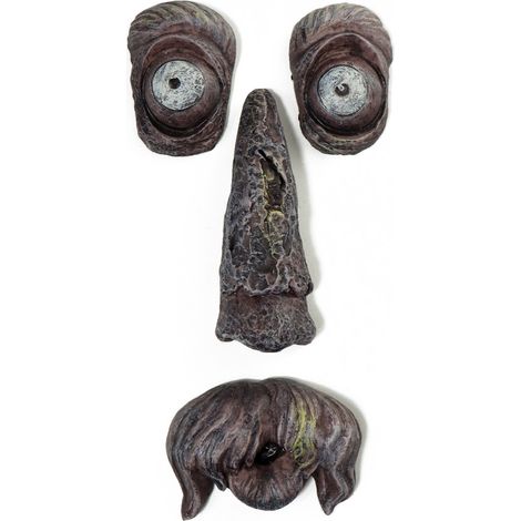 Sculpture de Visage de Vieil Homme, Art de Jardin en Plein Air Amusant, Décoration