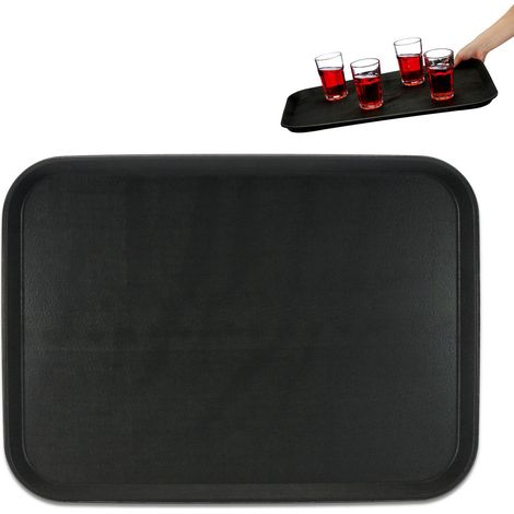Bandeja Gastro Negra Grande 56x41cm - Superficie Antideslizante (1/5)