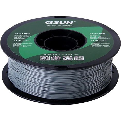 eSUN TPU-95A Filament, 1.75mm, 1000g eSUN TPU-95A Filament 1.75mm 1000g Grey