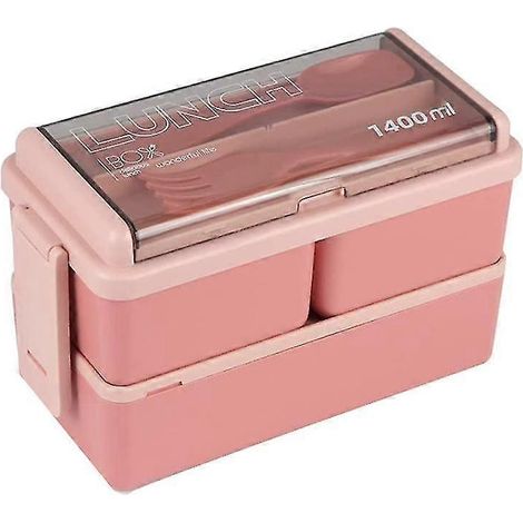 Bento-Box-Set, 47,35 Unzen Bento-Box für Erwachsene, Bento-Lunchbox mit 3 Fächern, Inhalt für die Zubereitung von Mahlzeiten (1/5)