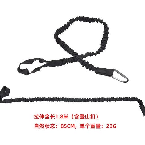 Loss-proof elastic cord for inflatable kayak or canoe paddles, made of highly elastic TPE, surfboard/SUP accessory, red.--DTEKGAZ
