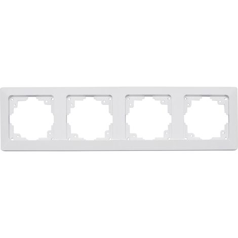Cadre de recouvrement MILOS 22790, 4 fois, blanc mat