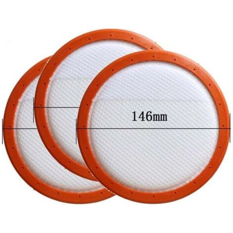 Filtre pour aspirateur en coton lavable rond pour Midea aspirateur C3-L148B C3-L143B VC14A1-VC 146 mm Eléments de filtre HEPA 3 pièces (1/4)