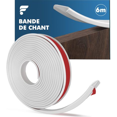 Bande de Chant en Forme de U, 6m x 20mm Protection Meuble, Blanc (1/5)