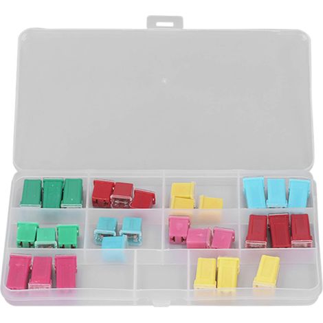 Kit d'assortiment de fusibles automobiles 30 pièces, accessoires électriques en forme de boîte avec plastique 20-60A 32V