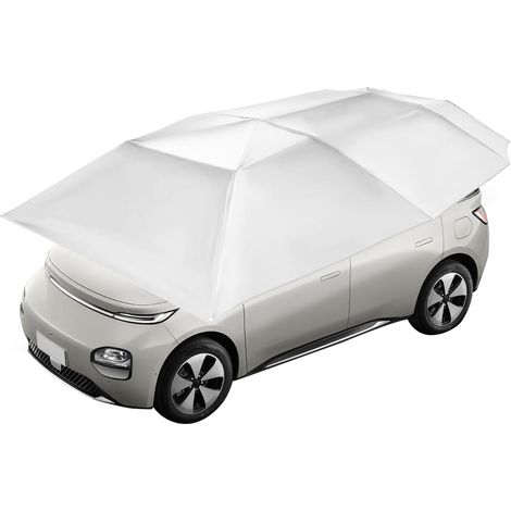 HAUTOUR Tente de voiture semi-automatique, 4,2 x 2,2 m, housse de protection semi-automatique, pare-soleil de voiture, amovible, pliable, portable, protection de voiture pour camionnettes, campeurs, g (1/5)