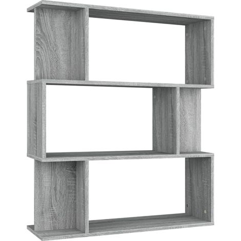 Maison Exclusive - Bücherregal/Raumteiler Grau Sonoma 80x24x96 cm