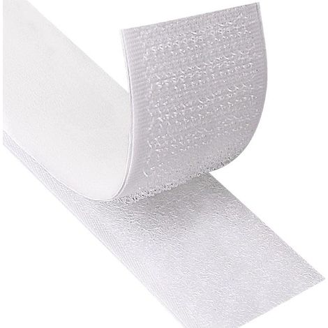 Bande velcro de 3m, adhésif, fixation, largeur 30mm (30mm x 3m, blanc), polyvalent et pratique, pour un usage quotidien (1/5)