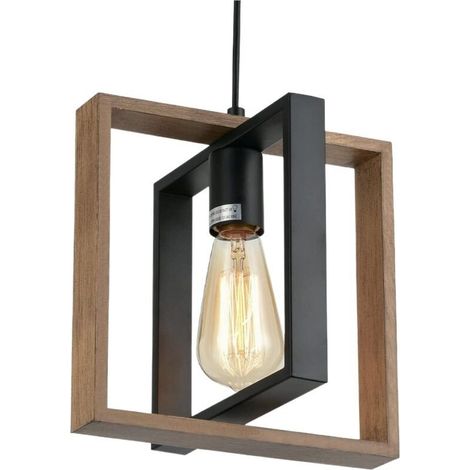 Suspension Luminaire Noir Vintage E27 – Plafonnier Industriel pour Salle à Manger, Salon, Cuisine (1/5)