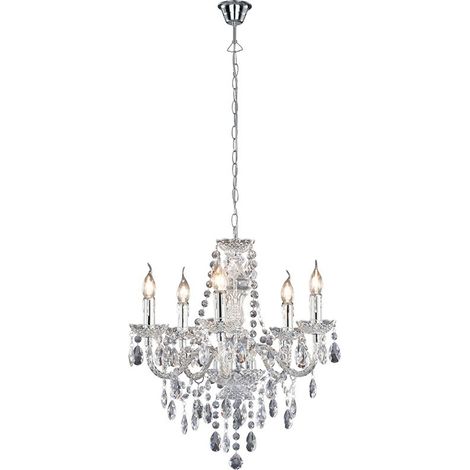 Lustre baroque, Lustre baroque 5 Lampes Transparent en Acrylique, TRIO (1/3)