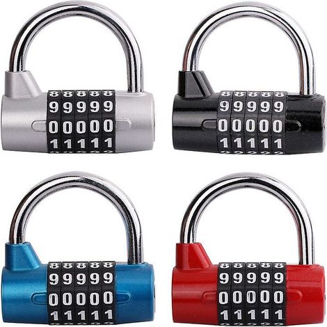 Cadenas à combinaison à 5 chiffres, salle de sport, casier, armoire, boîte à outils, fenêtre antivol, serrure à combinaison à grands caractères, cadenas porte (1/5)