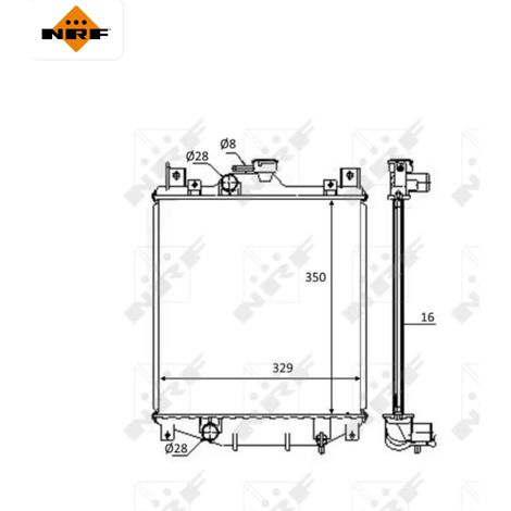 Radiateur, refroidissement du moteur NRF 59083 SUZUKI 1770063B50 1770063B60